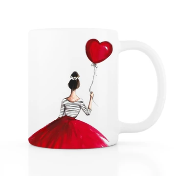 Lufis lány fehér bögre