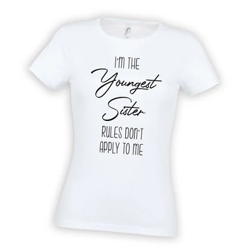 Youngest sister fehér női póló