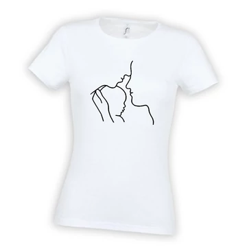 Család rajzos fehér póló