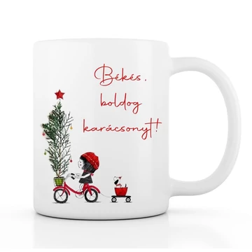 Bögre karácsonyi biciklis