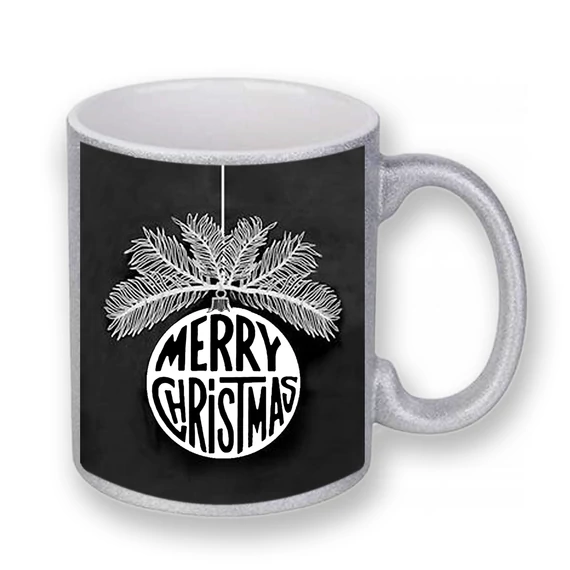 Merry christmas ezüst bögre