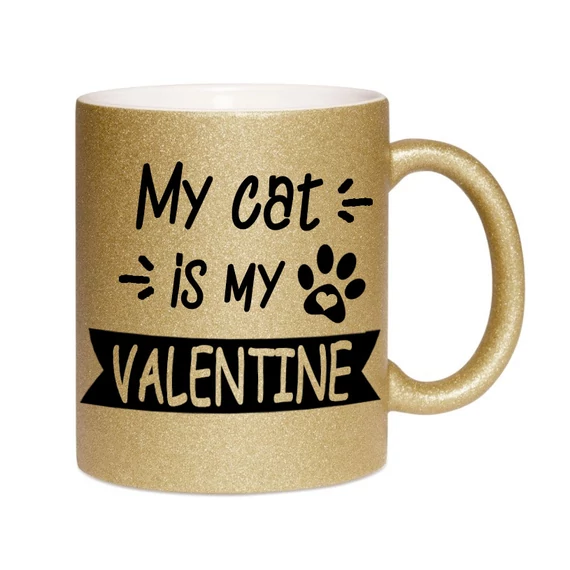 CAT valentine arany bögre